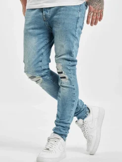 Jeans & Hosen*vsct Thor Slim 5 Pocket Destroyed Anti Fit Jeans blau