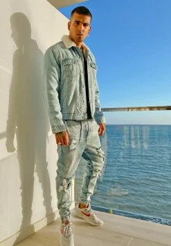 Jacken & Mäntel*vsct Trucker Denim Jeansjacke blau