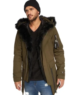 Jacken & Mäntel*vsct Zip Decor Winterjacke Khaki