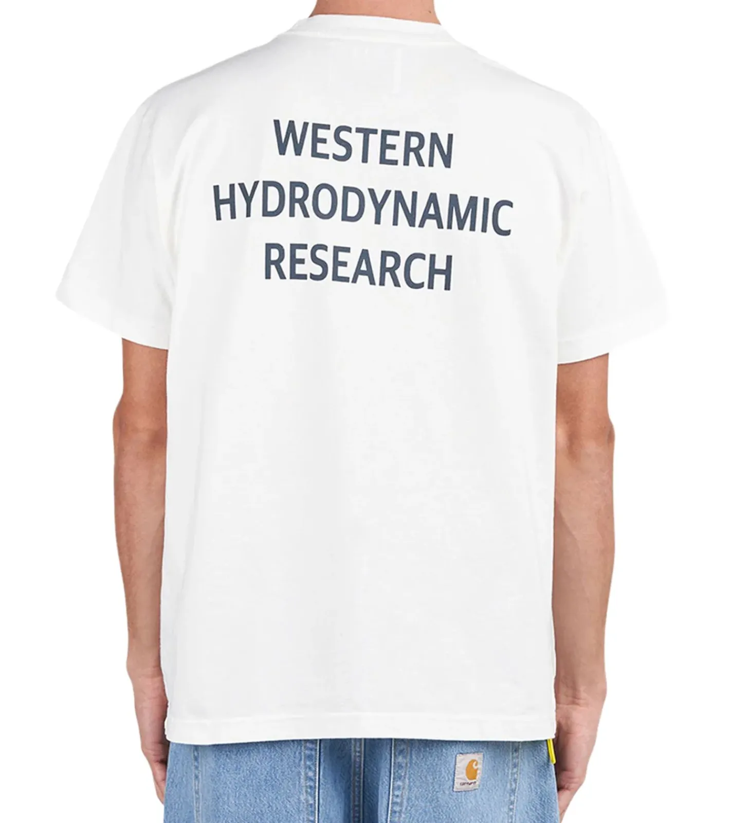 T-Shirts & Tank Tops*WHR Herren T-Shirt schlichtes Baumwoll-Shirt mit Logo-Schriftzug Kurzarm-Shirt -24A-13 Weiß