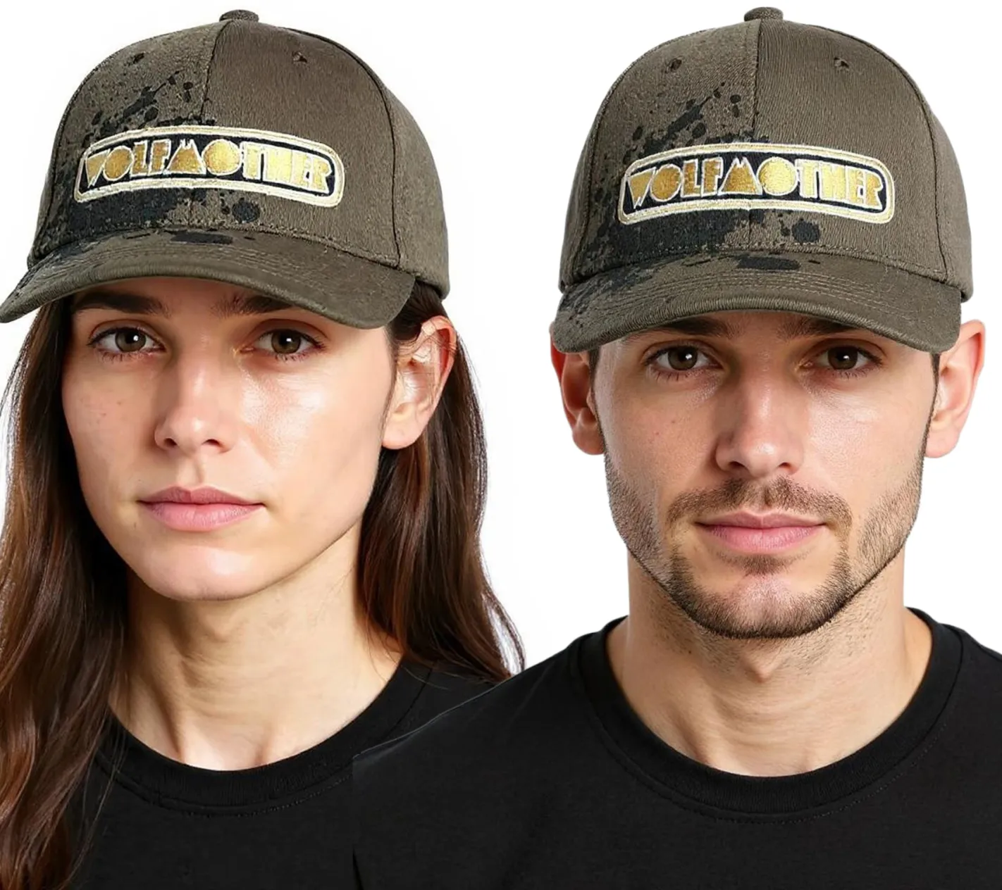 Caps & Mützen*BioworldMerch Wolfmother Unisex Rockband Trucker-Cap Baseball-Cap mit Logo-Stickerei Fan-Mütze TC110648WLM Olivgrün