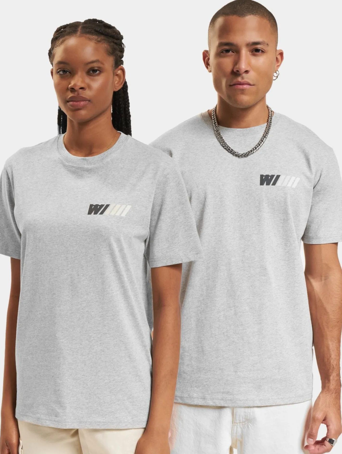 Tops & T-Shirts|T-Shirts & Tank Tops*Wood Wood Ace Dealership T-Shirt grau meliert
