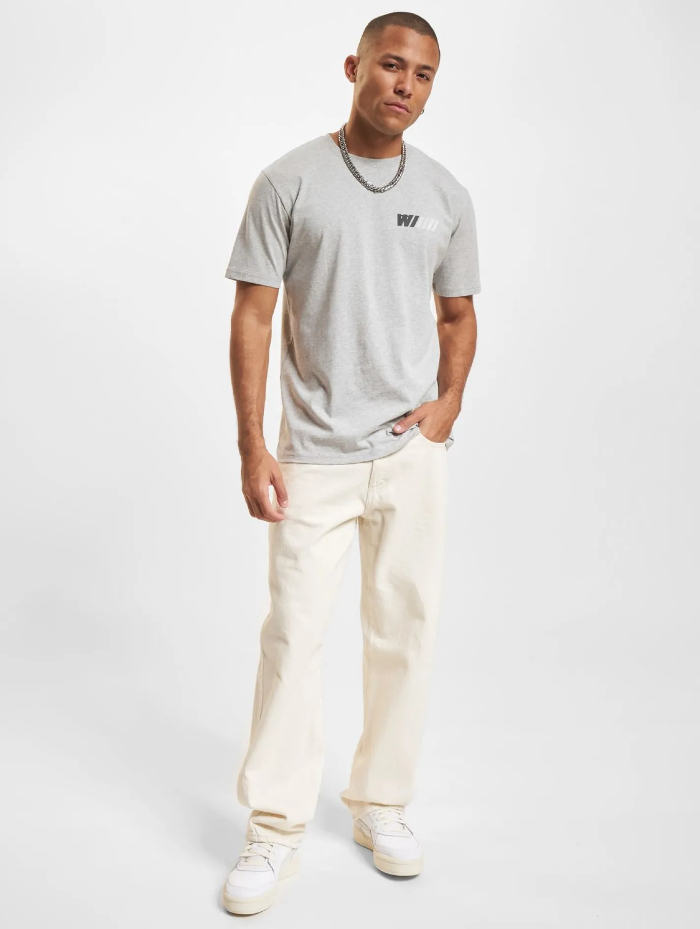 Tops & T-Shirts|T-Shirts & Tank Tops*Wood Wood Ace Dealership T-Shirt grau meliert