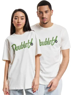 Tops & T-Shirts|T-Shirts & Tank Tops*Wood Wood Ace T-Shirt mit Schriftzug und Aufnäher, cremeweiß