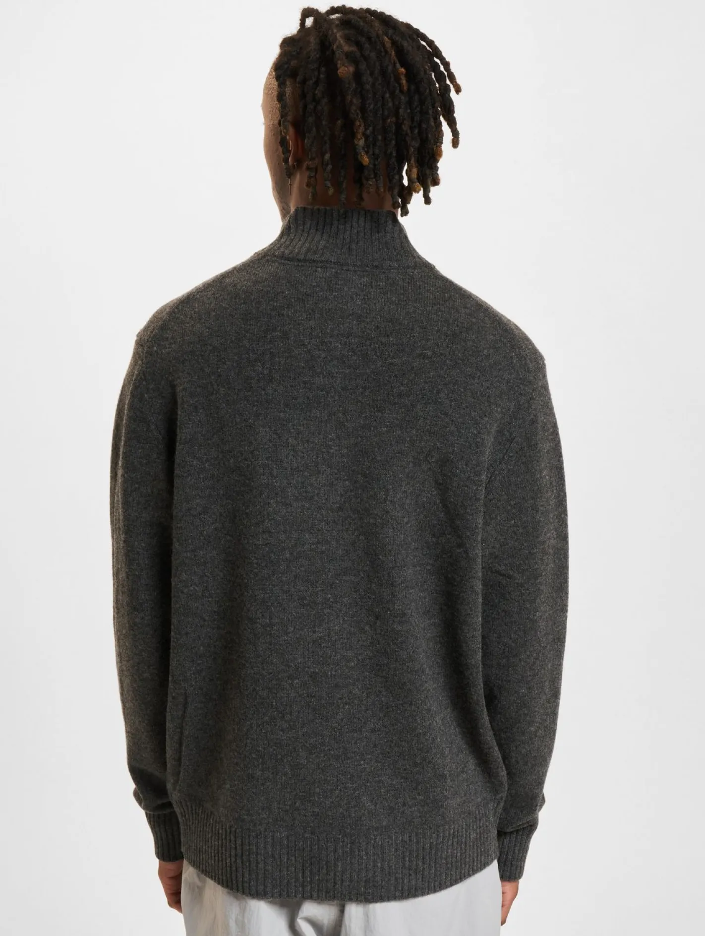 Sweater & Pullover|Pullover & Sweater*Wood Wood Blu AA CS Halfzip Pullover anthrazit