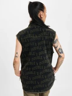 Mäntel & Jacken|Jacken & Mäntel*Wood Wood Dax Ivy Fleeceweste schwarz ivy aop