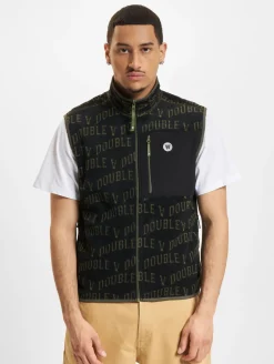 Mäntel & Jacken|Jacken & Mäntel*Wood Wood Dax Ivy Fleeceweste schwarz ivy aop