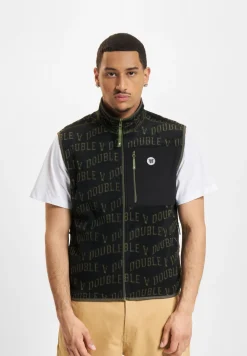 Mäntel & Jacken|Jacken & Mäntel*Wood Wood Dax Ivy Fleeceweste schwarz ivy aop