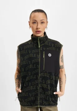 Mäntel & Jacken|Jacken & Mäntel*Wood Wood Dax Ivy Fleeceweste schwarz ivy aop