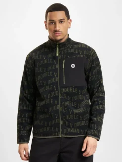 Sweater & Pullover|Pullover & Sweater*Wood Wood Jay Ivy Fleece mit Reißverschluss, schwarz, ivy aop