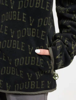 Sweater & Pullover|Pullover & Sweater*Wood Wood Jay Ivy Fleece mit Reißverschluss, schwarz, ivy aop