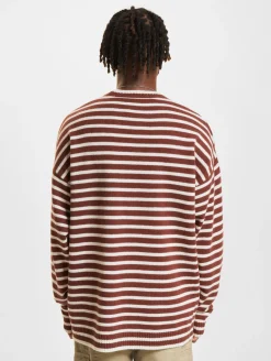 Sweater & Pullover|Pullover & Sweater*Wood Wood Tya Gestreifter Oversize-Pullover Eichel