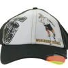 Caps & Mützen*SCRIMMAGE WORLDCUP LEGENDS Unisex Baseball-Cap im Deutschland-Design Baumwoll-Cap mit Fußballspieler-Print Curved-Brim-Cap mit No.5-Print Damaged-Look TC123027WCL Schwarz