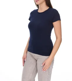 Tops & T-Shirts*WORXWEAR Damen T-Shirt modisches Rundhals-Shirt mit 180gsm Kurzarm-Shirt in Blau, Schwarz, Weiß, Gelb, Orange, Grün, Violett, Pink, Rot
