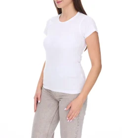 Tops & T-Shirts*WORXWEAR Damen T-Shirt modisches Rundhals-Shirt mit 180gsm Kurzarm-Shirt in Weiß, Blau, Orange, Hellgrün, Pink oder Dunkelgrün