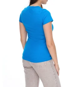 Tops & T-Shirts*WORXWEAR Damen T-Shirt modisches Rundhals-Shirt mit 180gsm Kurzarm-Shirt in Weiß, Blau, Orange, Hellgrün, Pink oder Dunkelgrün