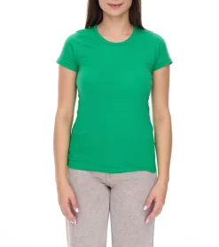 Tops & T-Shirts*WORXWEAR Damen T-Shirt modisches Rundhals-Shirt mit 180gsm Kurzarm-Shirt Grün