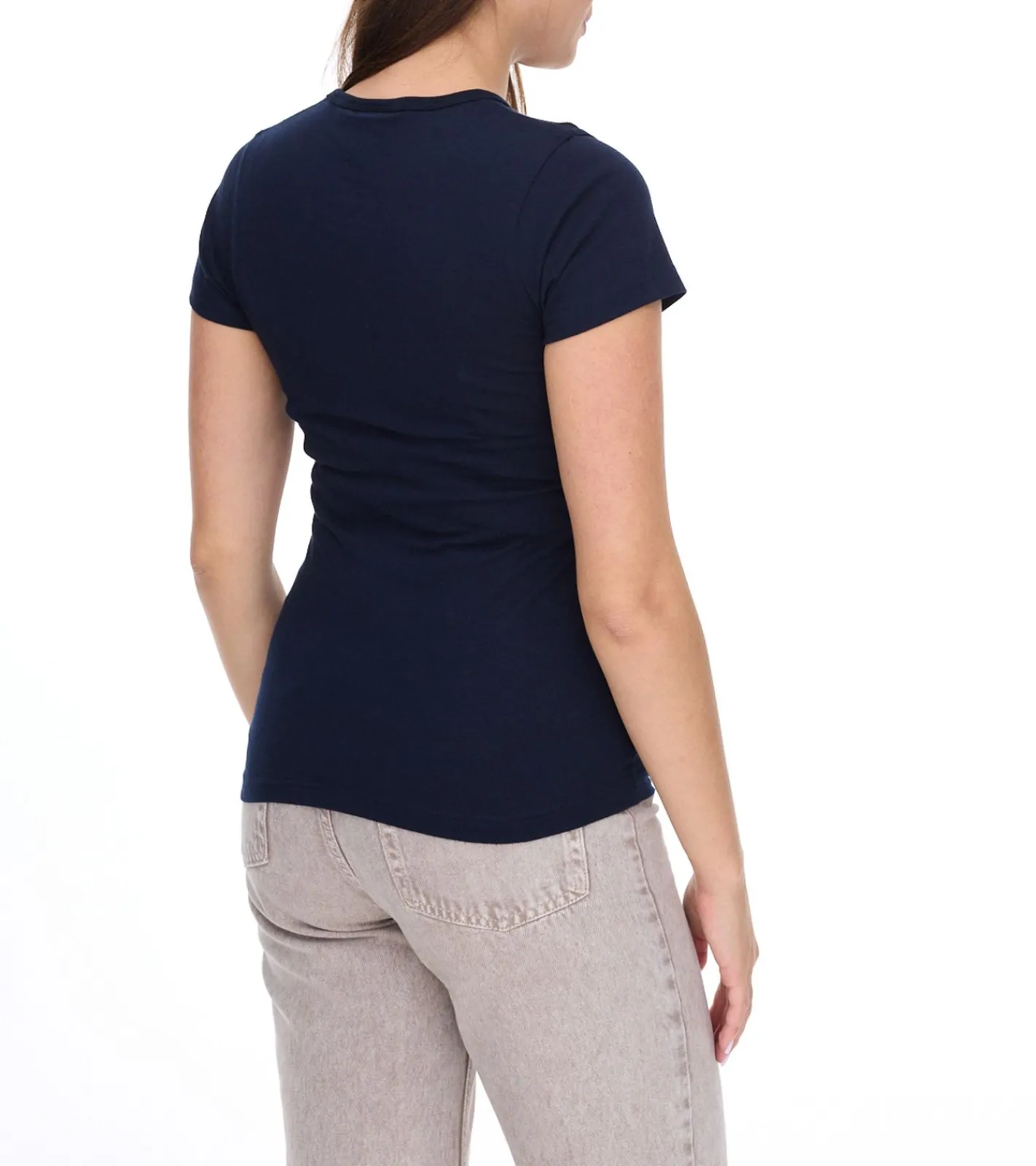 Tops & T-Shirts*WORXWEAR Damen T-Shirt modisches Rundhals-Shirt mit 180gsm Kurzarm-Shirt Navy