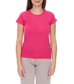 Tops & T-Shirts*WORXWEAR Damen T-Shirt modisches Rundhals-Shirt mit 180gsm Kurzarm-Shirt Rosa