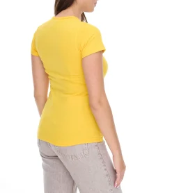 Tops & T-Shirts*WORXWEAR Damen T-Shirt modisches Rundhals-Shirt mit 180gsm Kurzarm-Shirt in Gelb, Grün, Violett, Schwarz, Navy oder Rot