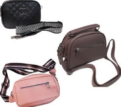 Rucksäcke & Taschen|Sportausrüstung*WOWZILLA Damen Handtasche mit praktischen Fächern Umhängetasche modische Ausgeh-Tasche Hellrosa, Schwarz oder Altrosa