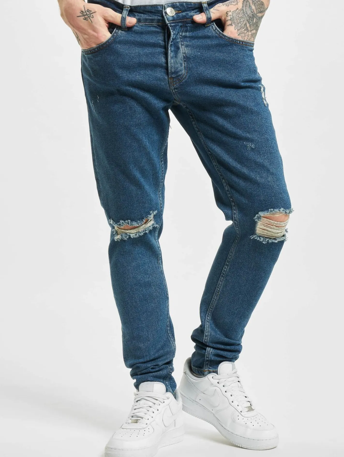 Jeans & Hosen*2Y Premium Straight Fit Jeans blau