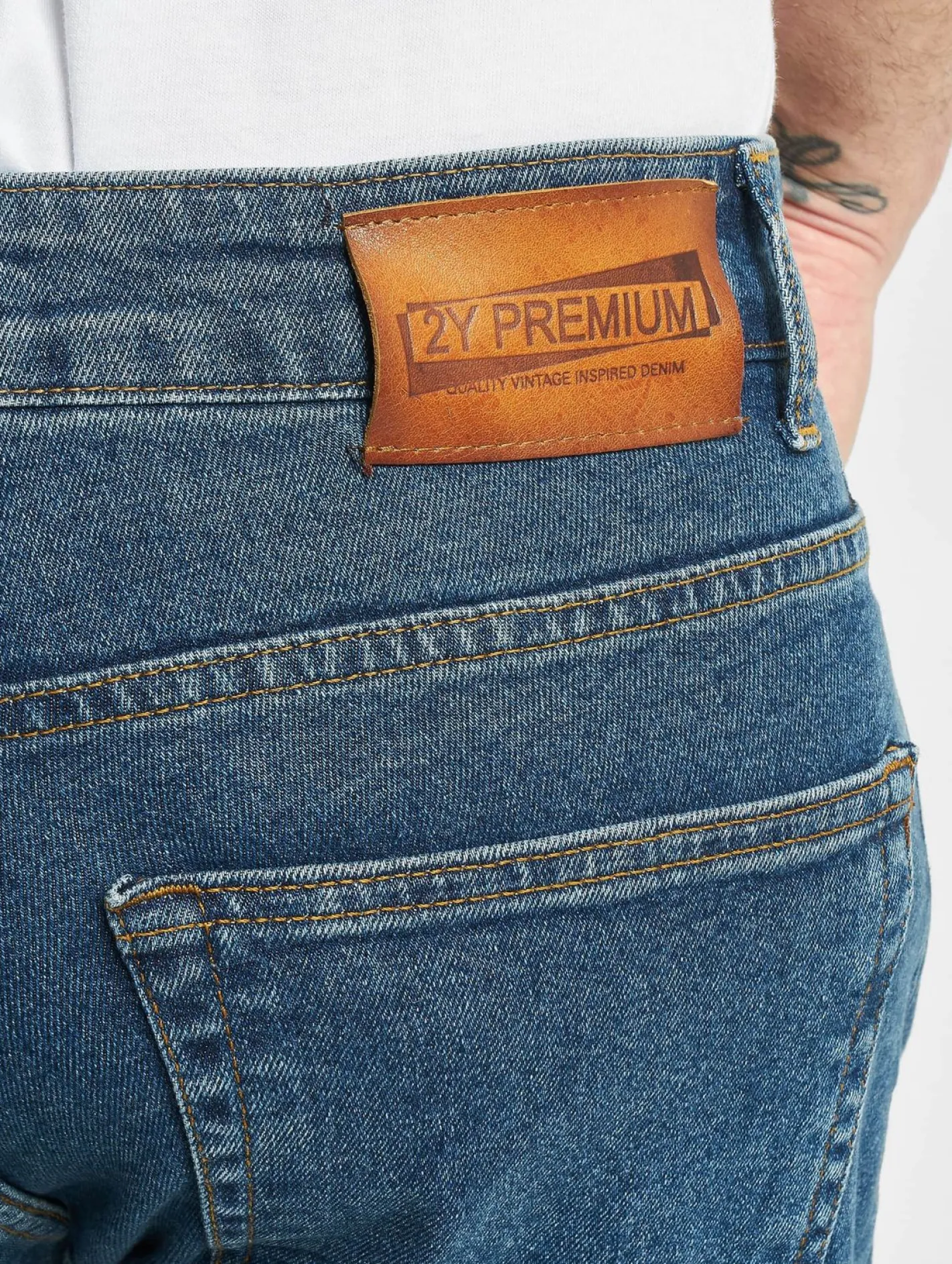 Jeans & Hosen*2Y Premium Straight Fit Jeans blau