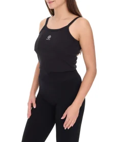 Tops & T-Shirts*YOU DO YOU Damen Crop-Top geripptes Fitness-Top Baumwoll-Shirt Tanktop Yoga-Mode 905101 Schwarz