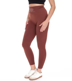 Sportunterbekleidung|Fitnessmode & Jogginghosen*YOU DO YOU Damen Leggings modische Fitness-Hose mit Scrunch-Effekt Workout-Hose 905001 Mahagoni-Braun