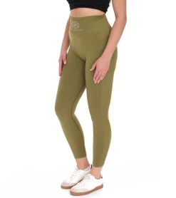 Sportunterbekleidung|Fitnessmode & Jogginghosen*YOU DO YOU Damen Leggings modische Fitness-Hose mit Scrunch-Effekt Workout-Hose 905001 Khaki