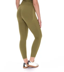 Sportunterbekleidung|Fitnessmode & Jogginghosen*YOU DO YOU Damen Leggings modische Fitness-Hose mit Scrunch-Effekt Workout-Hose 905001 Khaki