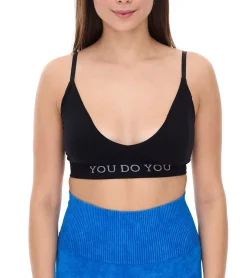 Unterwäsche|Sportoberbekleidung*YOU DO YOU Damen Sport-BH Sport-Bustier nahtloses Sport-Oberteil Yoga-BH 904941 Schwarz