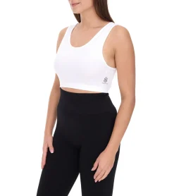 Unterwäsche|Sportoberbekleidung*YOU DO YOU Damen Sport-BH Sport-Bustier nahtloses Sport-Oberteil Yoga-BH 904911 Weiß
