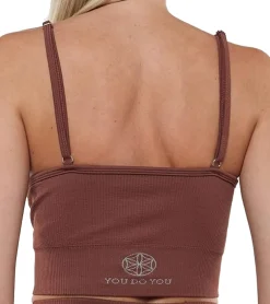 Unterwäsche|Sportoberbekleidung*YOU DO YOU Damen Sport-Bustier nahtloser Sport-BH Sport-Oberteil Yoga-Mode 904951 Mahagoni-Braun
