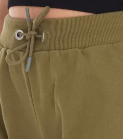 Shorts & Bermudas|Fitnessmode & Jogginghosen*YOU DO YOU Damen Sport-Shorts Sweatpants kurze Baumwoll-Hose Fitness-Shorts Yoga-Mode 905091 Khaki