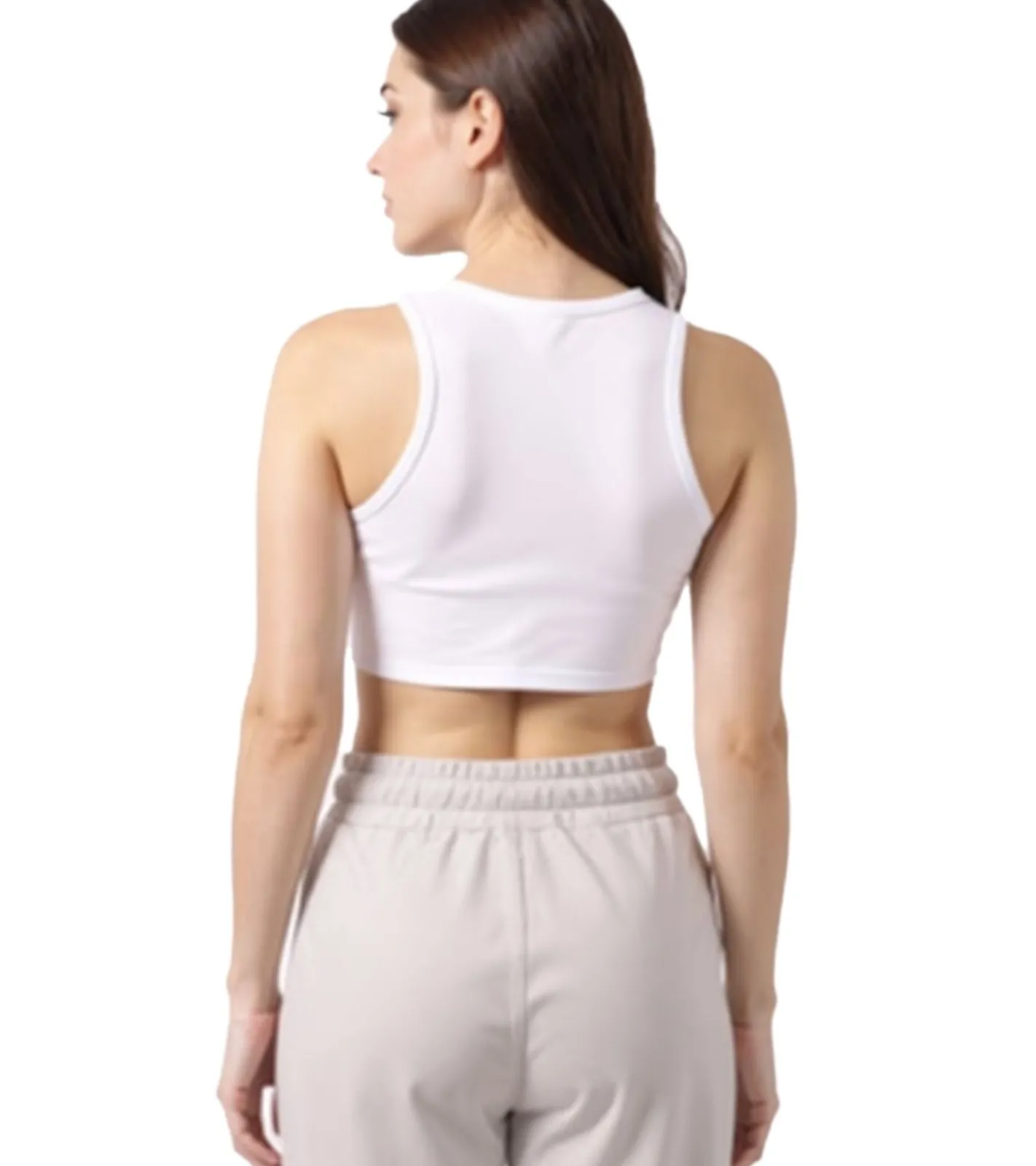 Tops & T-Shirts*ZEGY Damen Crop-Top Tank-Top geripptes Baumwoll-Shirt ärmellos 1085 Weiß