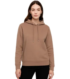 Sweater & Pullover*ZEGY Damen Hoodie schlichter Basic-Pullover mit Kapuze Sweater 1081 Braun