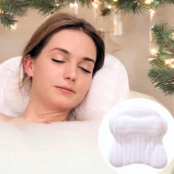 Körperpflege & Wellness*Zenfinity Moments Badewannen-Kissen zur Unterstützung von Kopf, Nacken und Rücken Bad-Zubehör 43x43cm Bad-Kissen Wellness Weiß