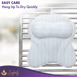 Körperpflege & Wellness*Zenfinity Moments Badewannen-Kissen zur Unterstützung von Kopf, Nacken und Rücken Bad-Zubehör 43x43cm Bad-Kissen Wellness Weiß