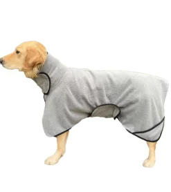 Camping & Outdoor*ZooRoyal Hunde-Bademantel in verschiedenen Größen mit Klettverschluss Hunde-Zubehör Grau