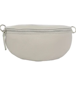 Rucksäcke & Taschen|Sportausrüstung*ZWILLINGSHERZ Damen Echtleder Umhängetasche Cross Body Bag mit abnehmbaren Schultergurt Bauchtasche modische Ausgeh-Tasche 1416C Grau