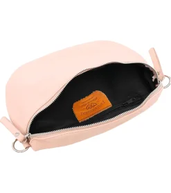 Rucksäcke & Taschen|Sportausrüstung*ZWILLINGSHERZ Damen Echtleder Umhängetasche Cross Body Bag Echtleder-Tasche mit abnehmbaren Schultergurt Bauchtasche Ausgeh-Tasche 1416C-12 Rosa