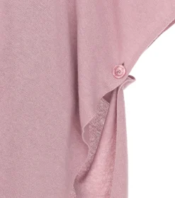 Strickjacken & Cardigans|Sweater & Pullover*ZWILLINGSHERZ Damen Poncho mit Kaschmir hochwertiges Cape Tunika mit Ärmeln 8029P in Rosa, Rot, Beige, Grau, Blau