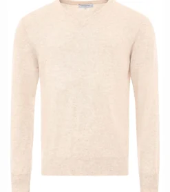 Pullover & Sweater*ZWILLINGSHERZ Herren 100% Kaschmir-Pullover Pullover mit V-Ausschnitt Langarm-Shirt Beige