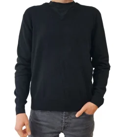 Pullover & Sweater*ZWILLINGSHERZ Herren 100% Kaschmir-Pullover Pullover mit V-Ausschnitt Langarm-Shirt Schwarz