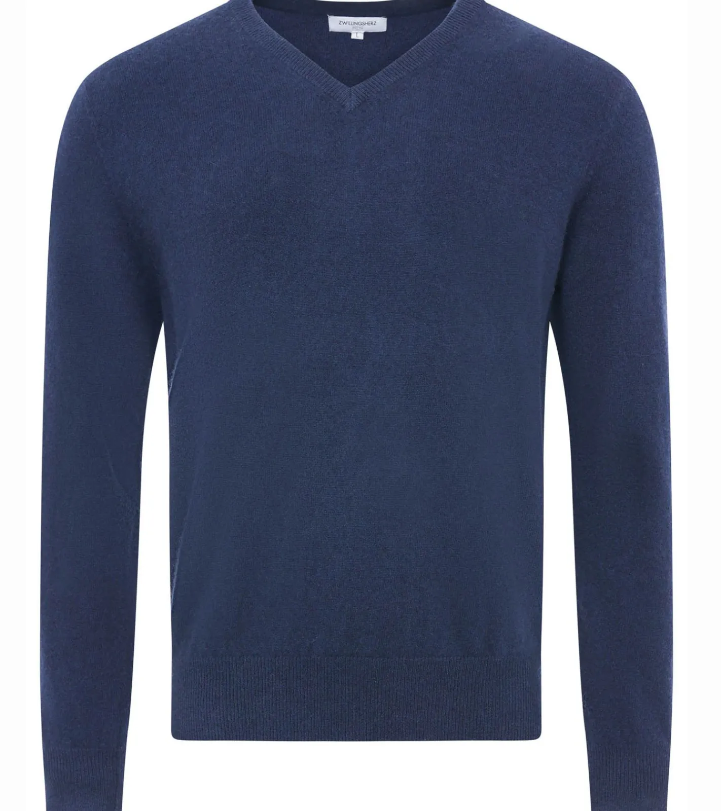 Pullover & Sweater*ZWILLINGSHERZ Herren 100% Kaschmir-Pullover Pullover mit V-Ausschnitt Langarm-Shirt Navy